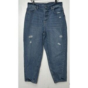 Old Navy Darla Jeans Women’s 14 Extra High Rise Loose Taper Me Distressed